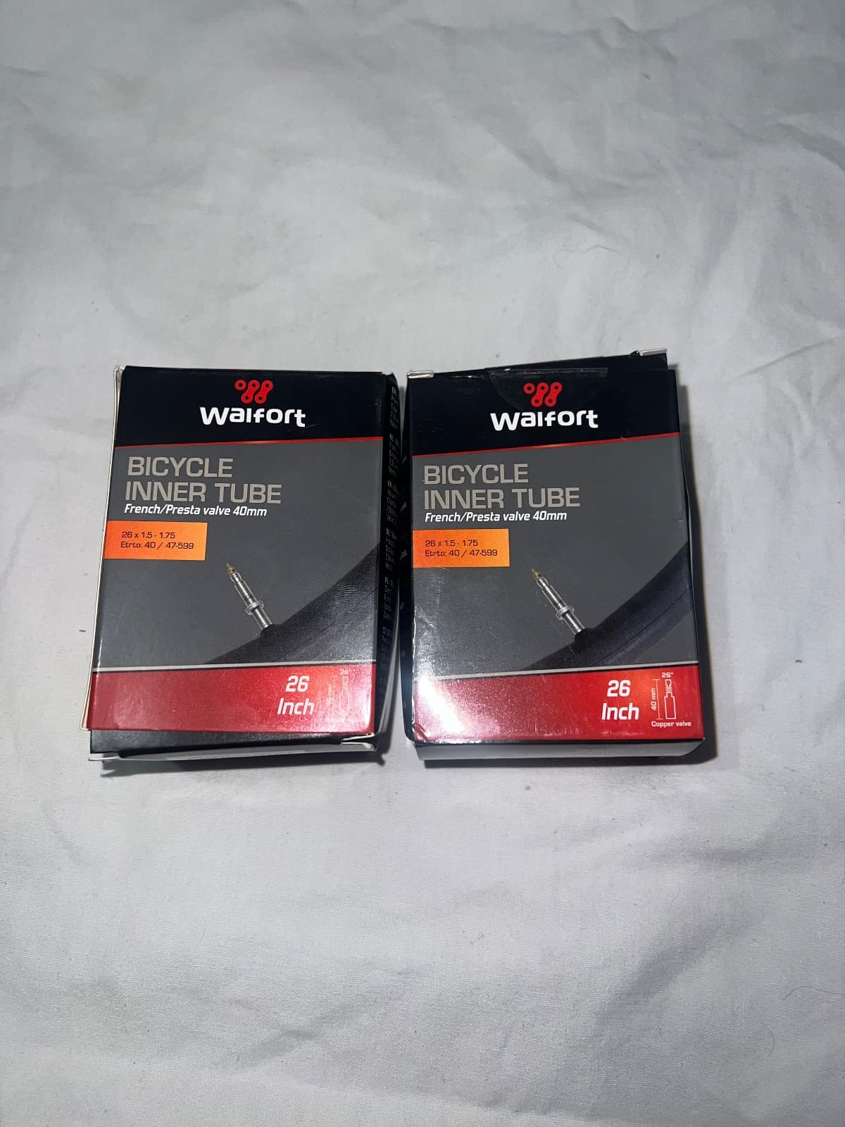 Walfort Camere d'Aria Bici 26 Pollici Valvola Presta 40mm (4 Pezzi)